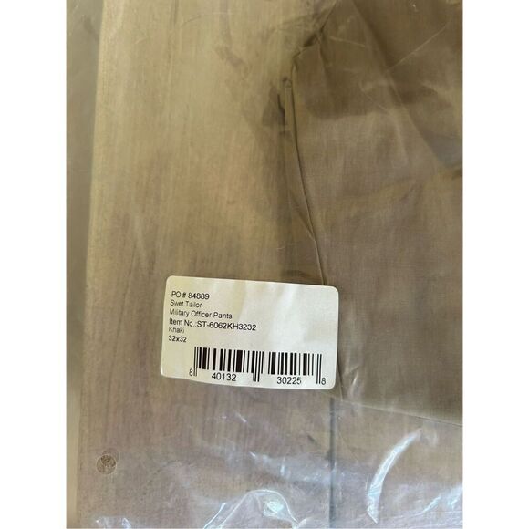 NWT Swet Tailor Military Officer Pants In Khaki Size 32x32 - Picture 7 of 7